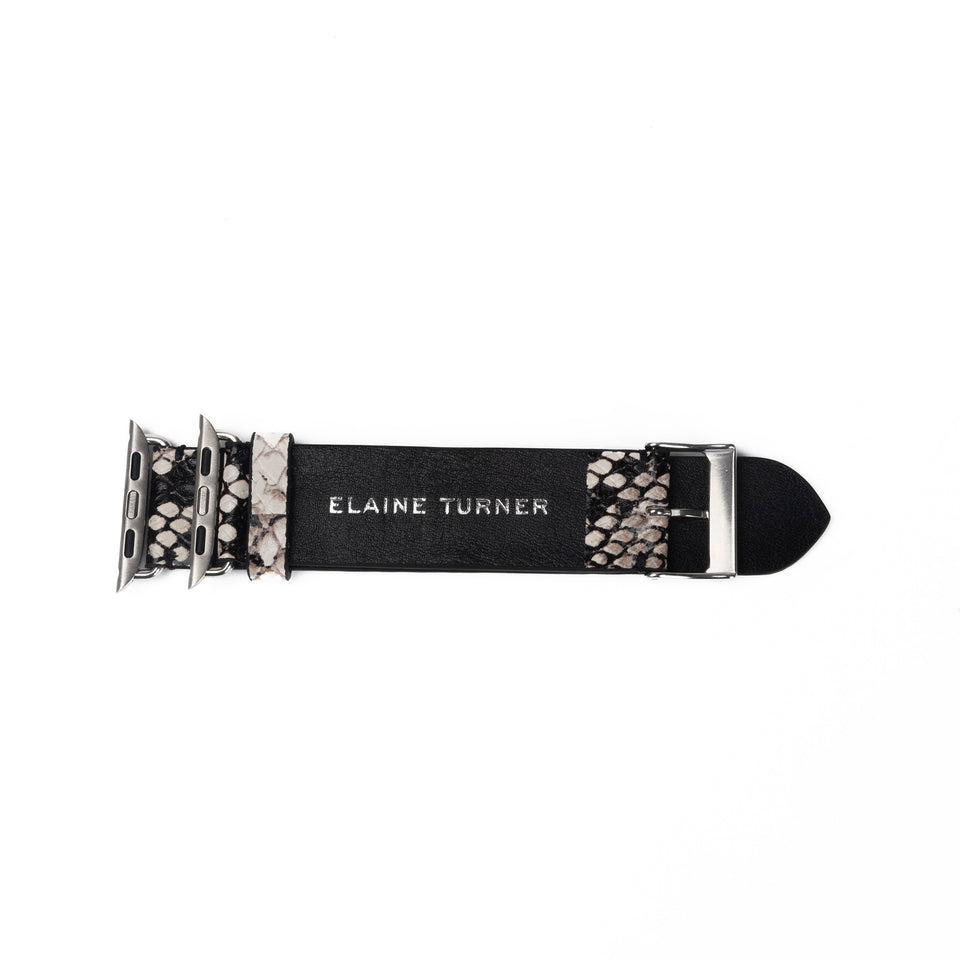 Elaine Turner Apple Watch Band - Orange Python