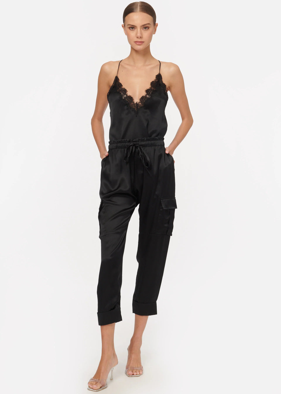Elaine Turner Black Carmen Cargo Pant