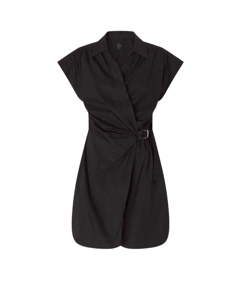 Elaine Turner Black Crisscross Shirt Dress