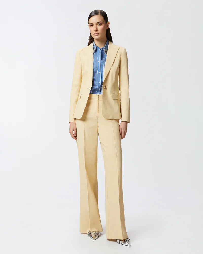 Elaine Turner Butter Linen Blazer