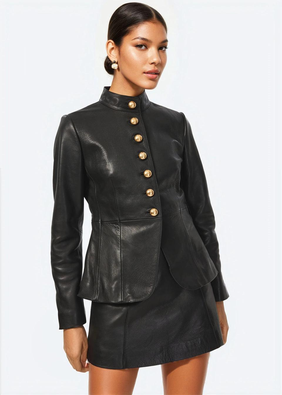 Elaine Turner Cillian Genuine Leather Skirt