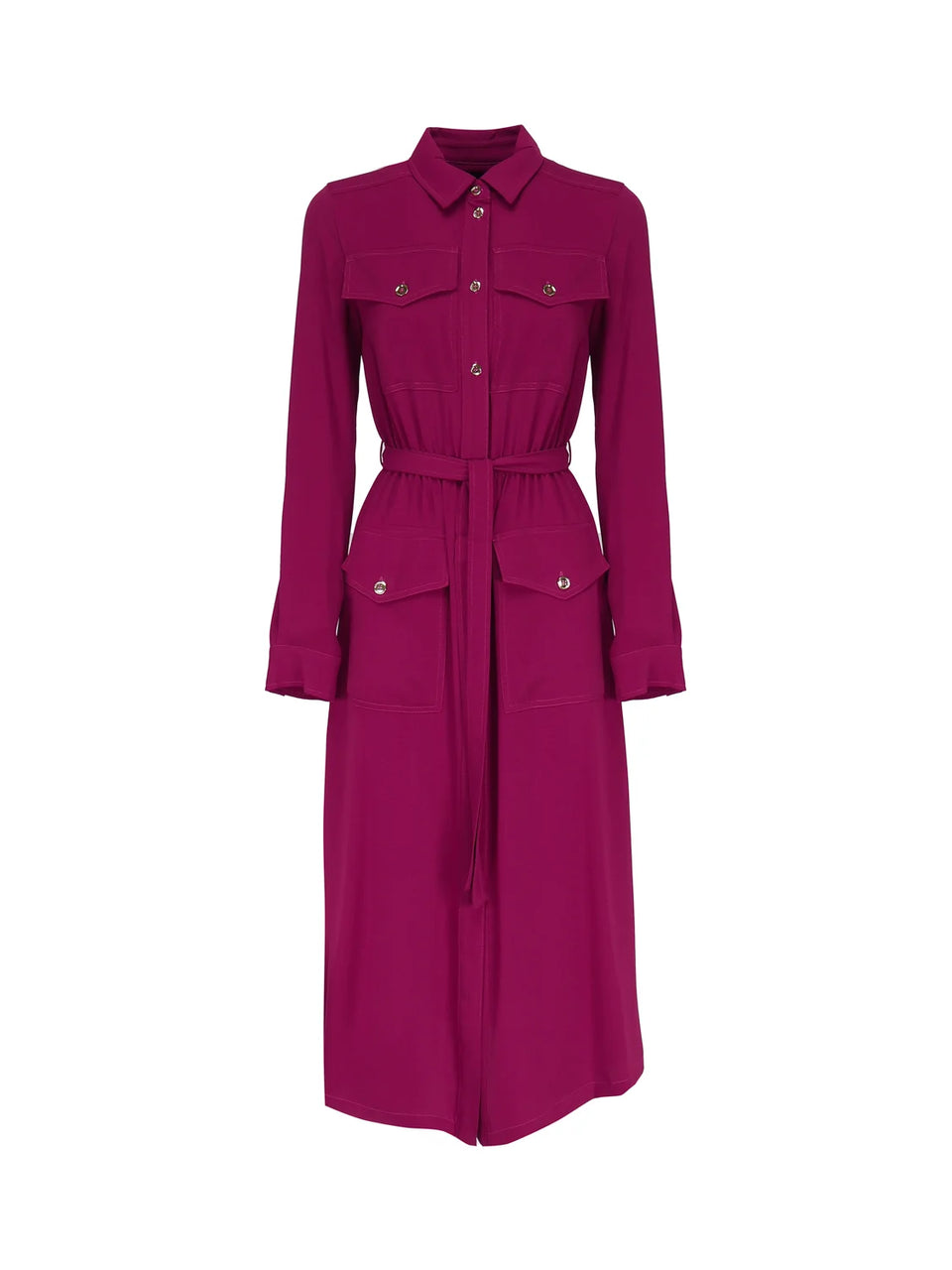 elaine turner Collared Button Up Shirt Dress
