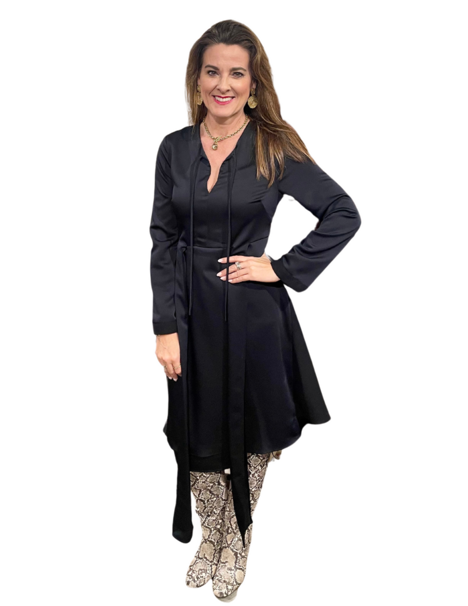 elaine turner Deep Blue Dress