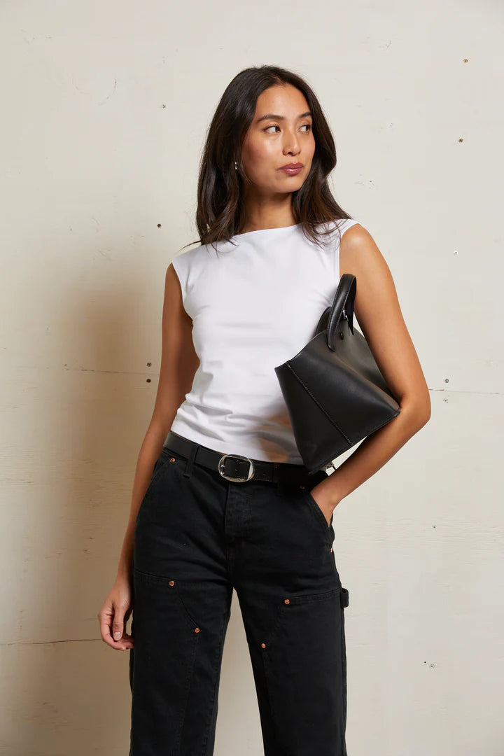 Elaine Turner Elanor Muscle Jersey Tee- White