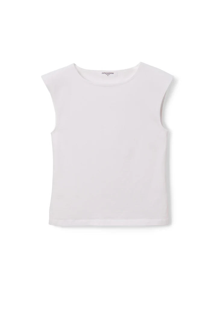 elaine turner Elanor Muscle Jersey Tee- White