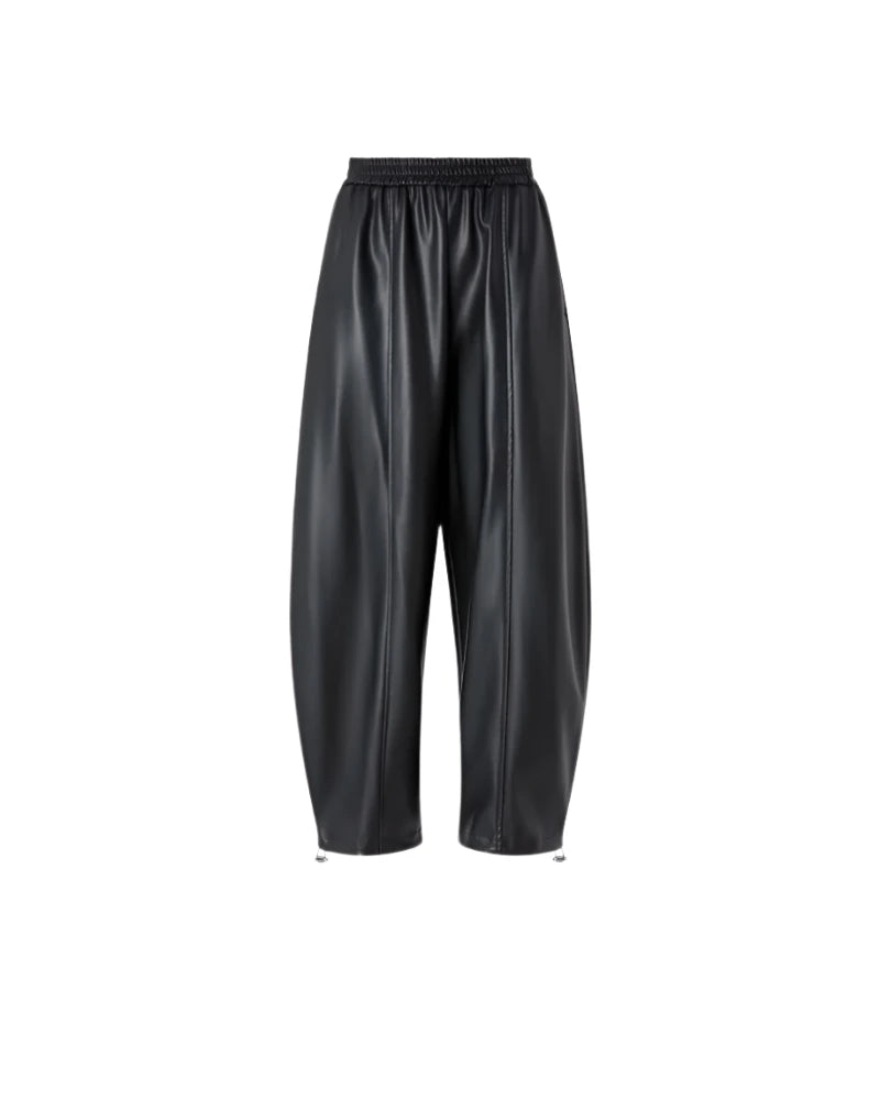 elaine turner Faux Leather Balloon Trousers
