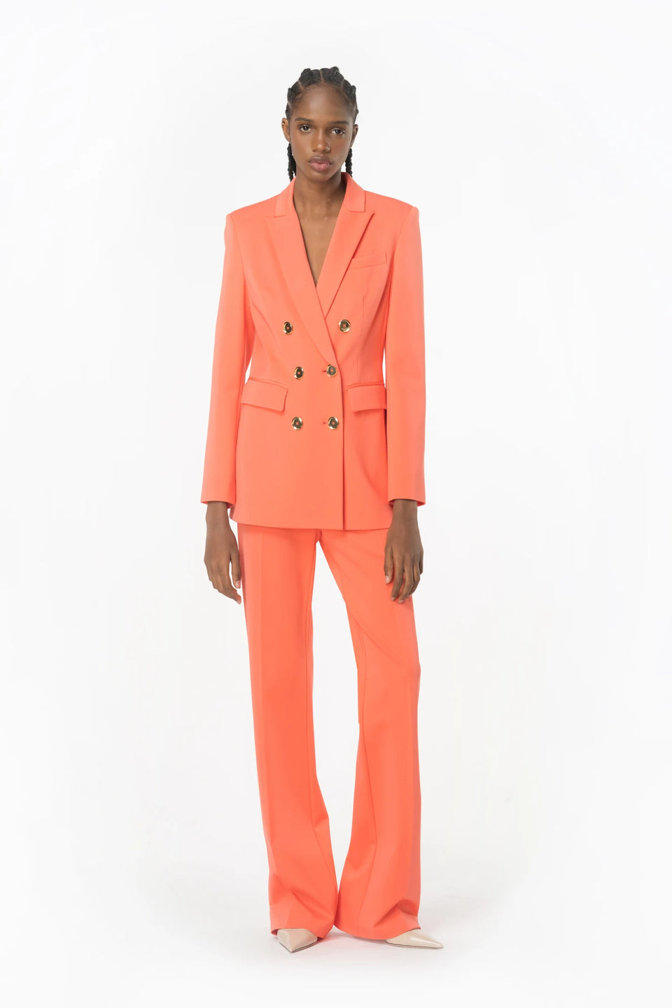 Elaine Turner Flared Stretch Technical Trousers