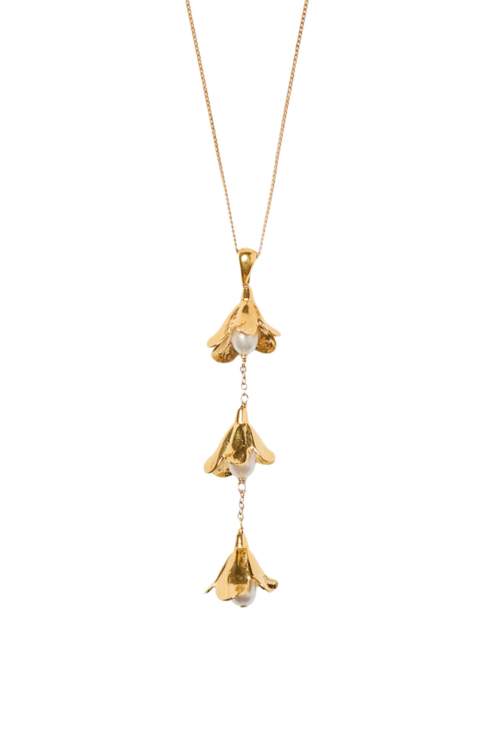 elaine turner Gold Mother of Pearl Drop Necklace