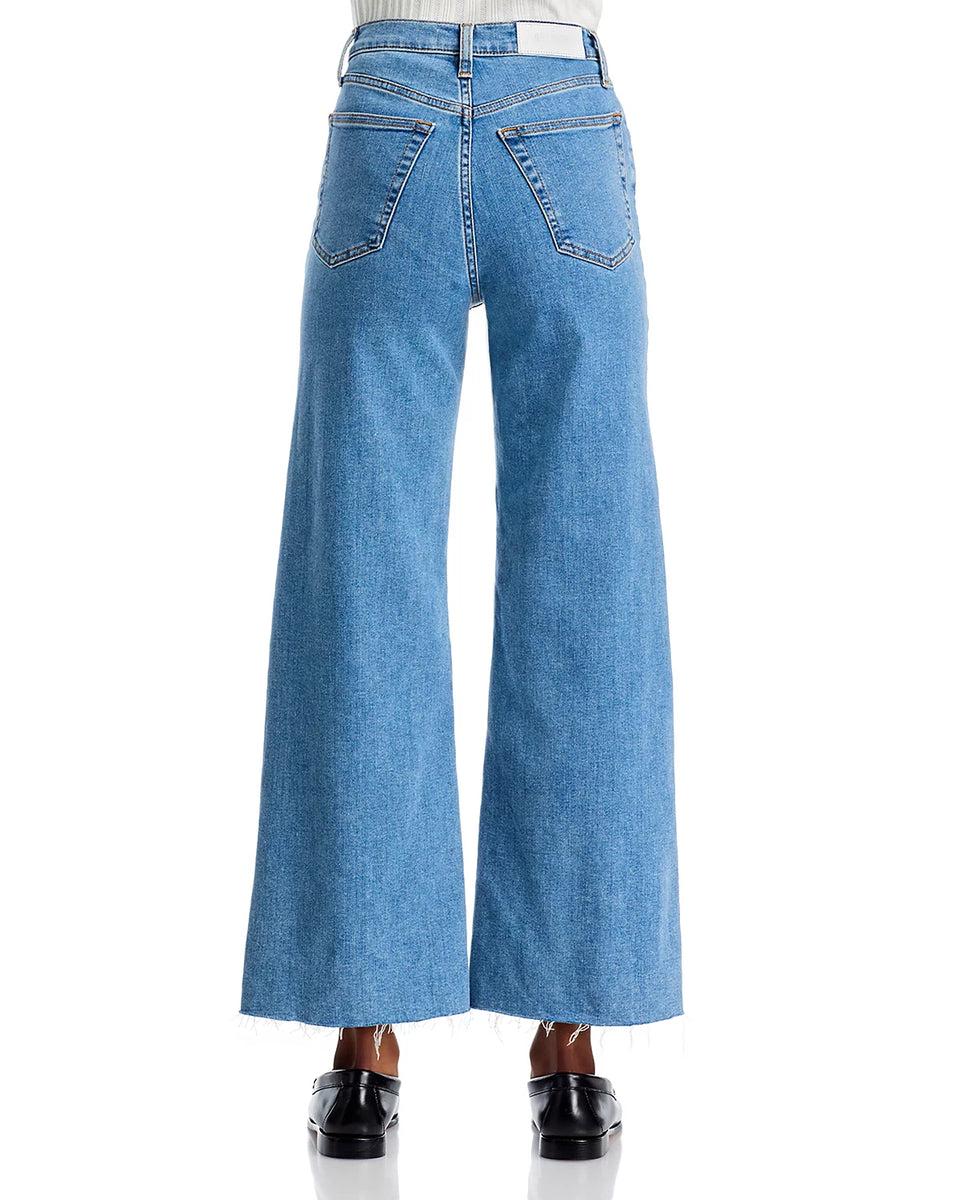 Elaine Turner High Rise Wide Leg Crop Denim- Runyon