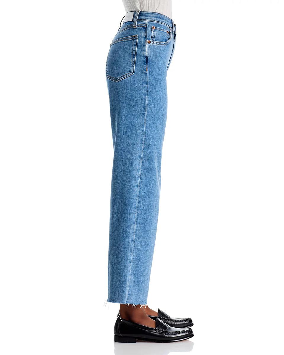 Elaine Turner High Rise Wide Leg Crop Denim- Runyon