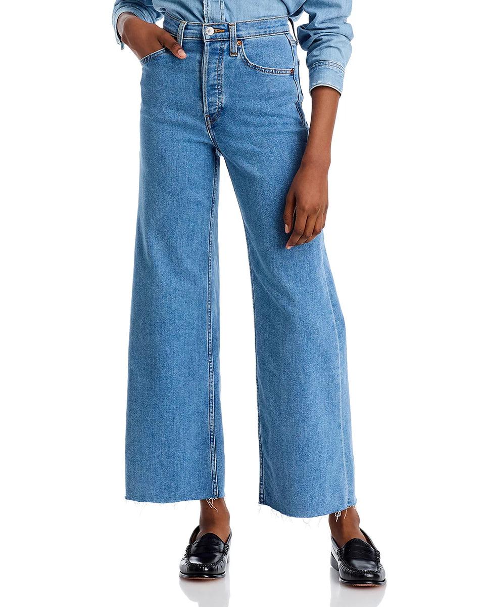 elaine turner High Rise Wide Leg Crop Denim- Runyon
