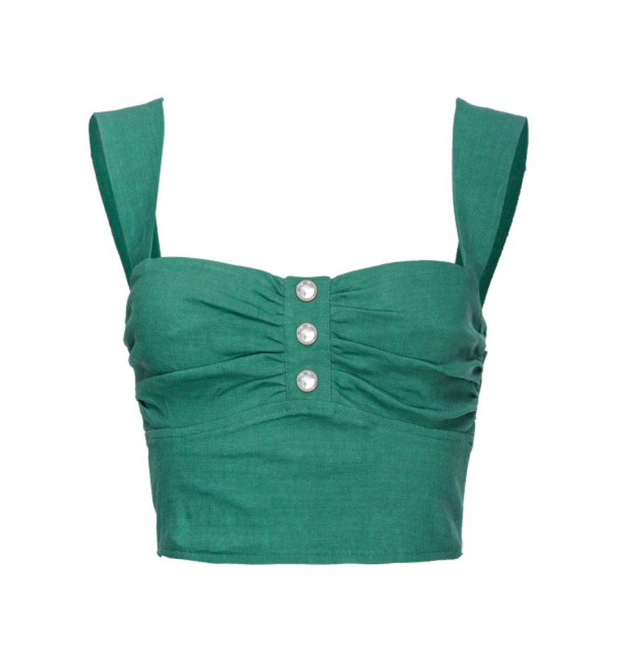 elaine turner Hunter Green Voyager Top