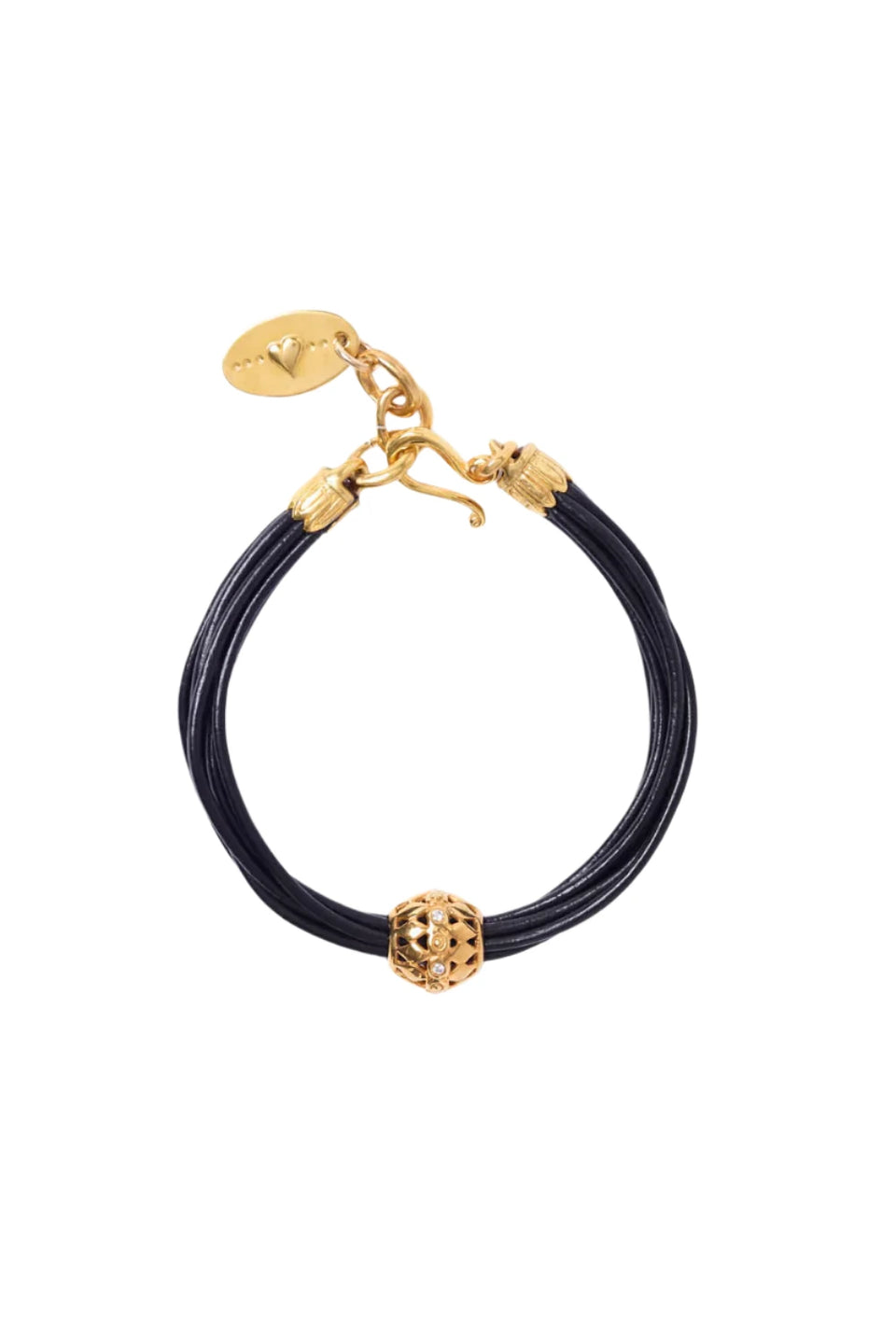 elaine turner James Leather Bracelet- Black