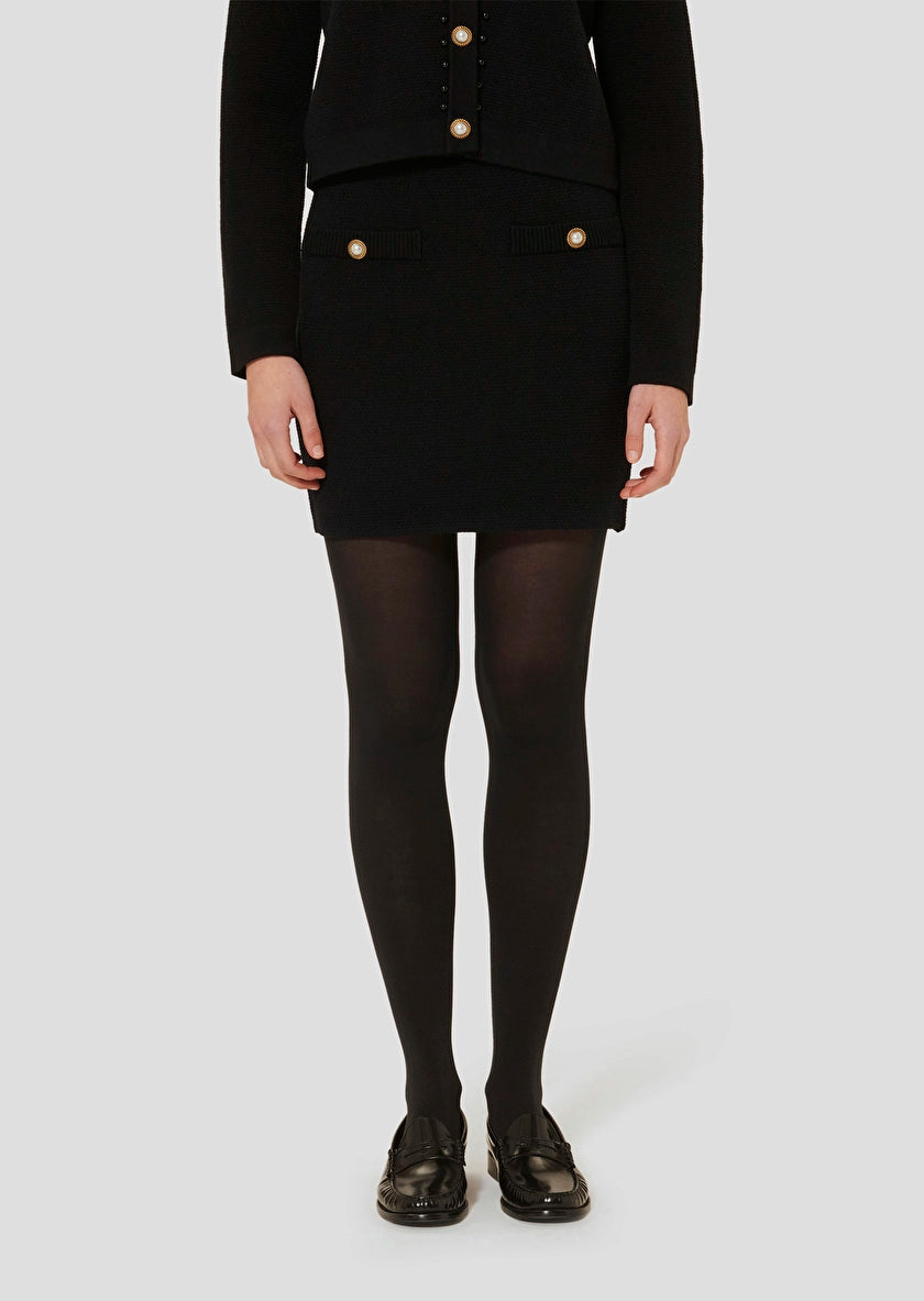 Elaine Turner Jelka Black Knit Skirt