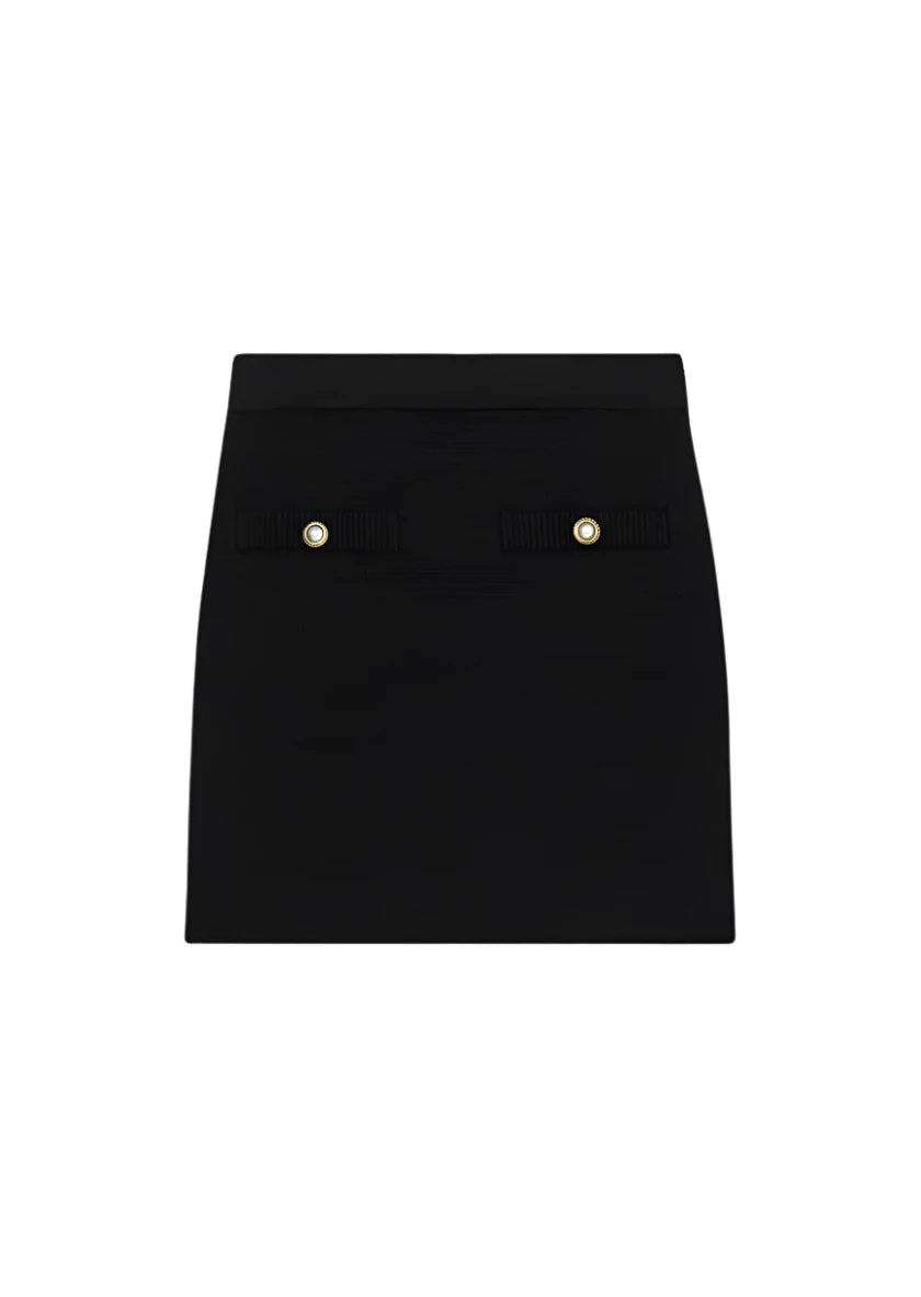 elaine turner Jelka Black Knit Skirt