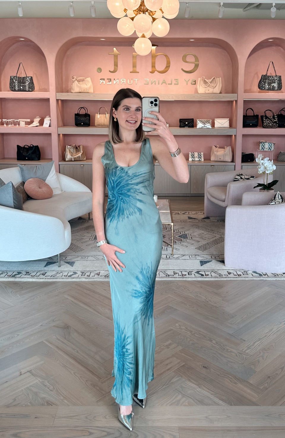 Elaine Turner Lavan Cartwheel Bias Dress