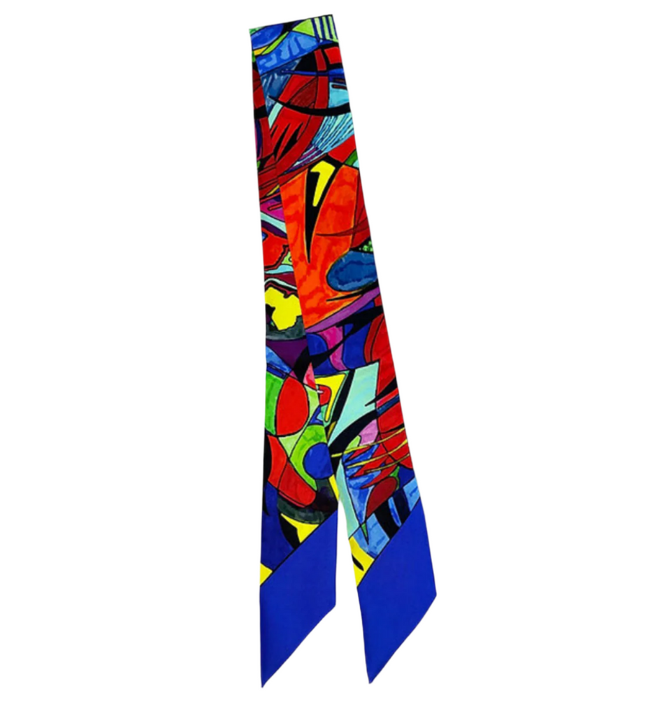 Elaine Turner Light RoKi Silky Scarf (Blue)
