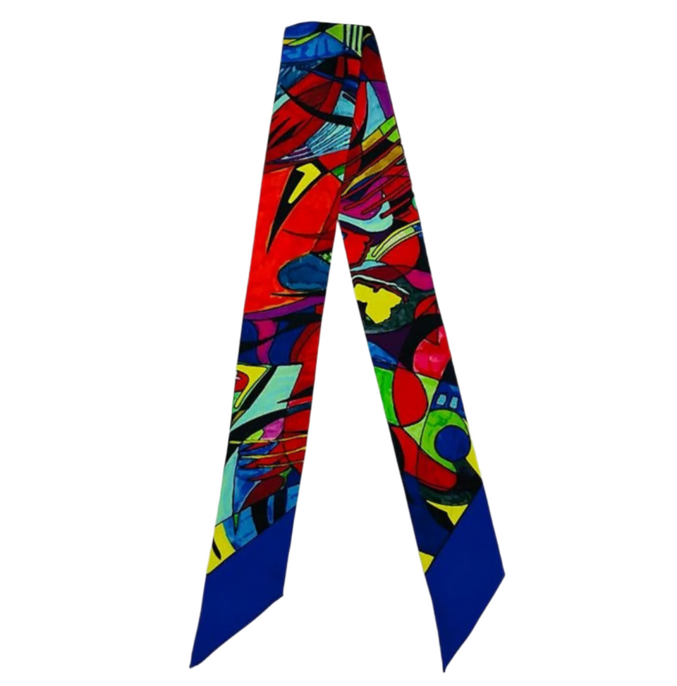 elaine turner Light RoKi Silky Scarf (Blue)