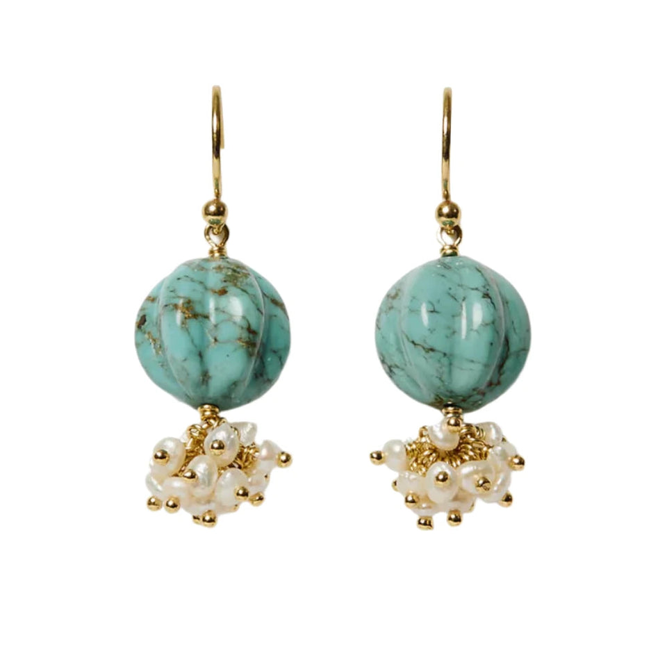 elaine turner Lima Turquoise Earrings