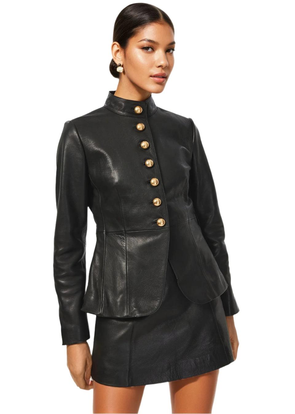 elaine turner Lorraine Genuine Leather Jacket