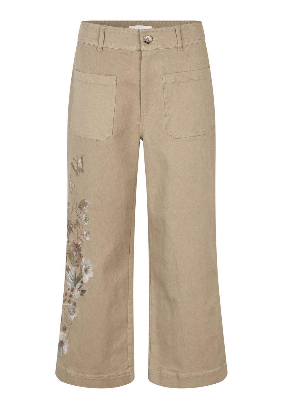 elaine turner Miadea Embroidered Trousers