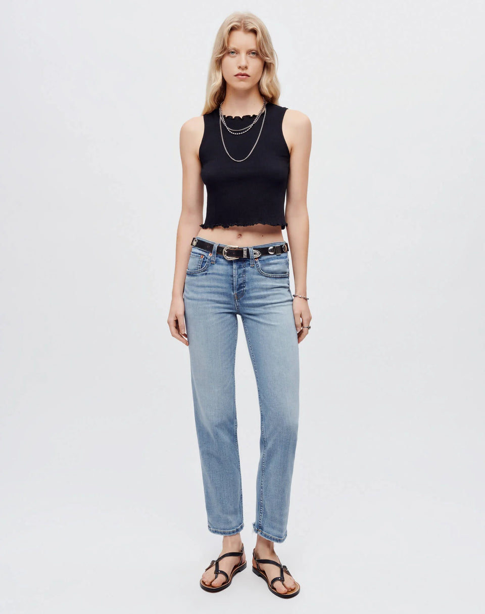 Elaine Turner Mid Rise Stove Pipe Jeans- Hacienda