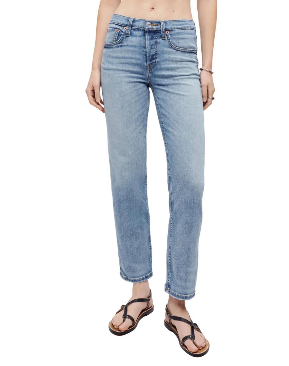 elaine turner Mid Rise Stove Pipe Jeans- Hacienda