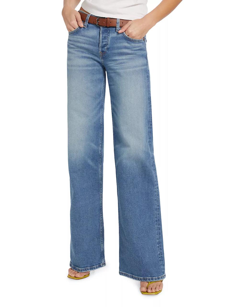 Elaine Turner Mid Rise Wide Leg Jeans