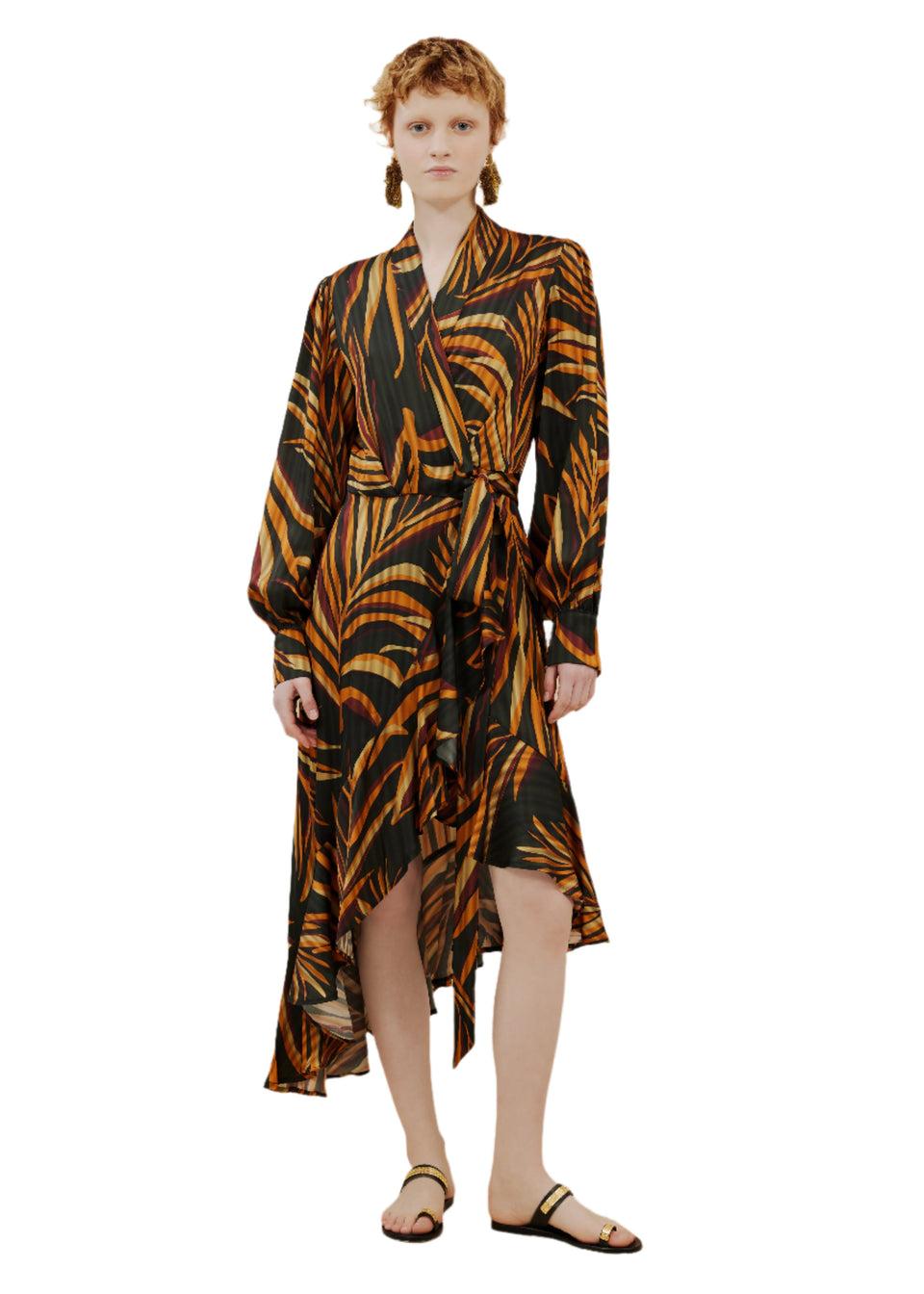 elaine turner Palm Wrap Dress