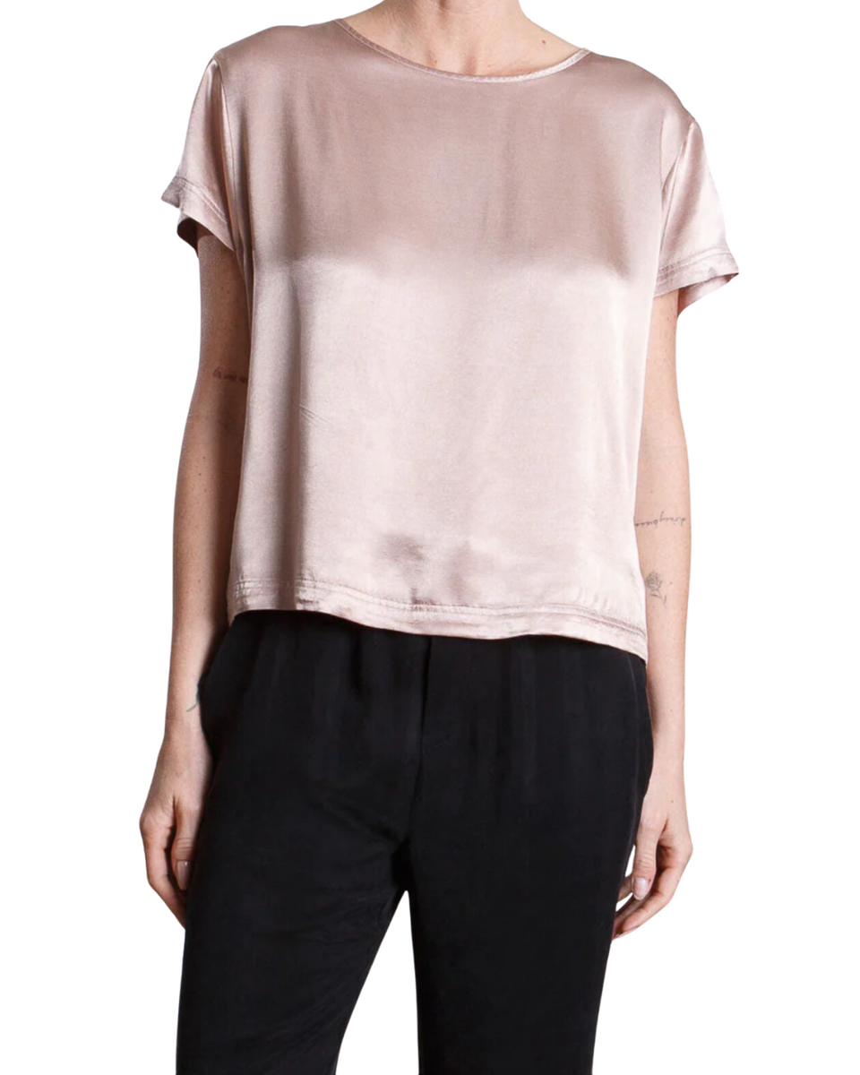 Elaine Turner Piper Tee In Vintage Satin