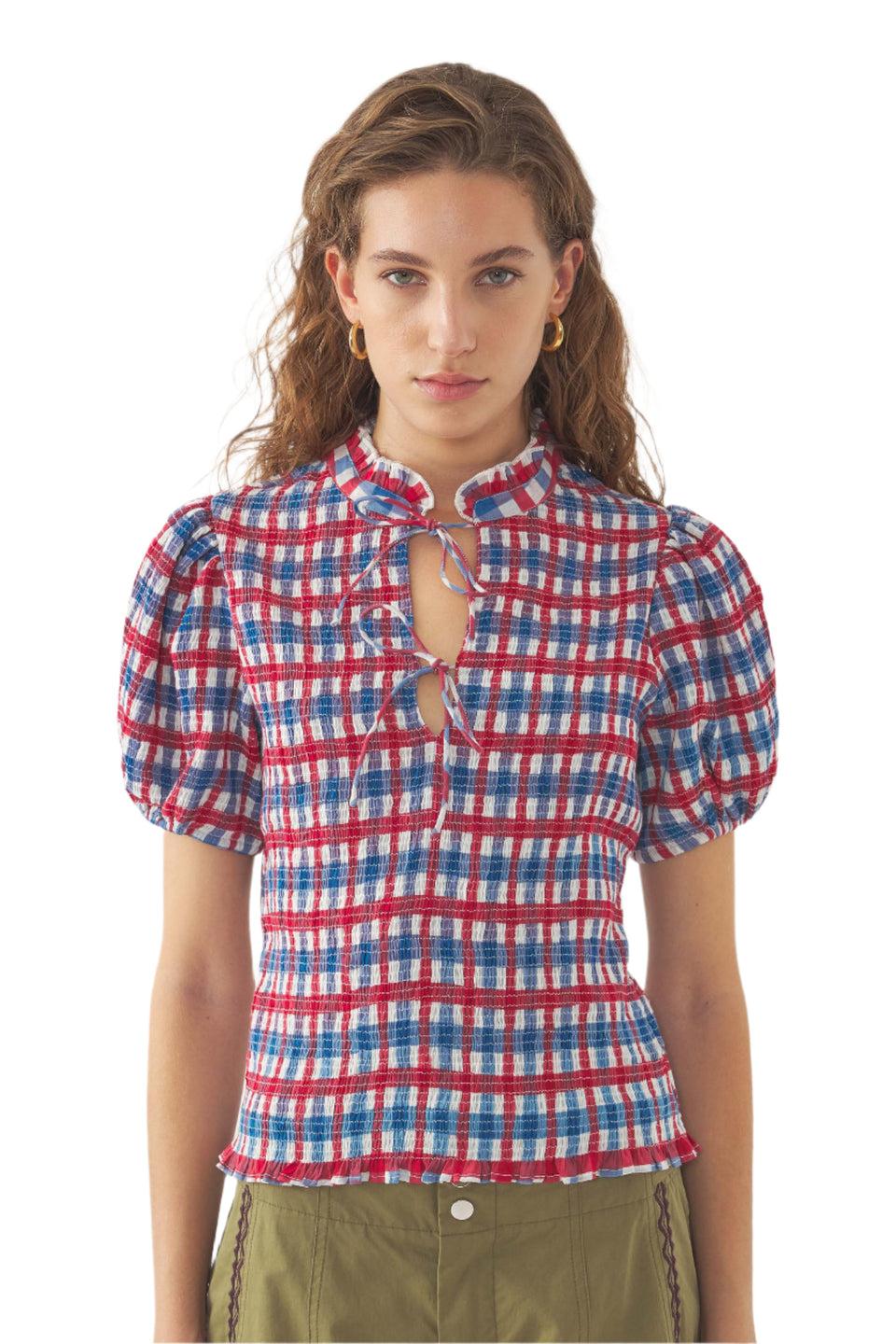 elaine turner Polly Smocked Blouse