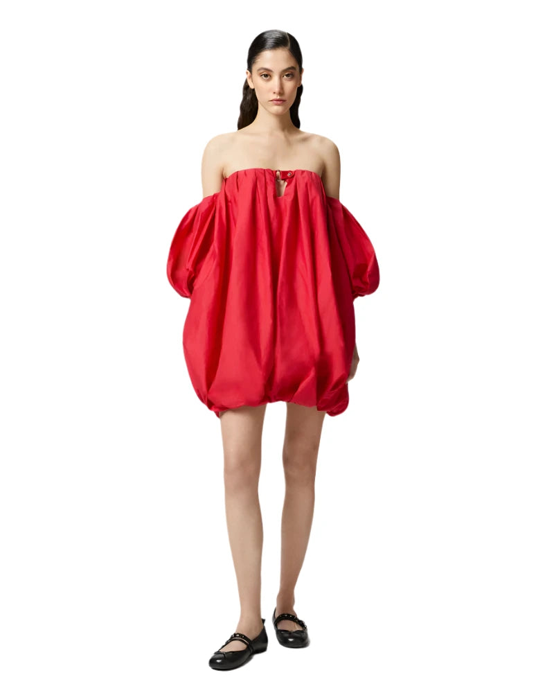 Elaine Turner Poplin Balloon Mini Dress