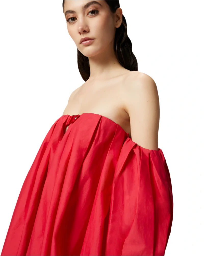 Elaine Turner Poplin Balloon Mini Dress