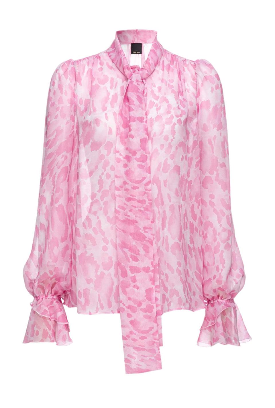 Elaine Turner Printed Chiffon Blouse