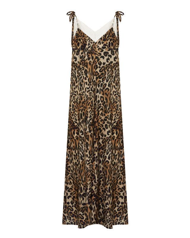 Elaine Turner Printed Viscose Slipdress Dress