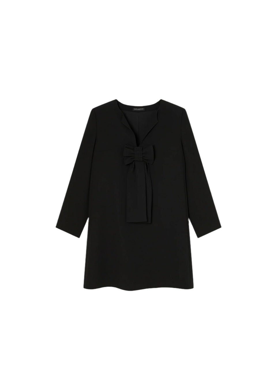 Elaine Turner Rhonda Black Crepe Bow Dress