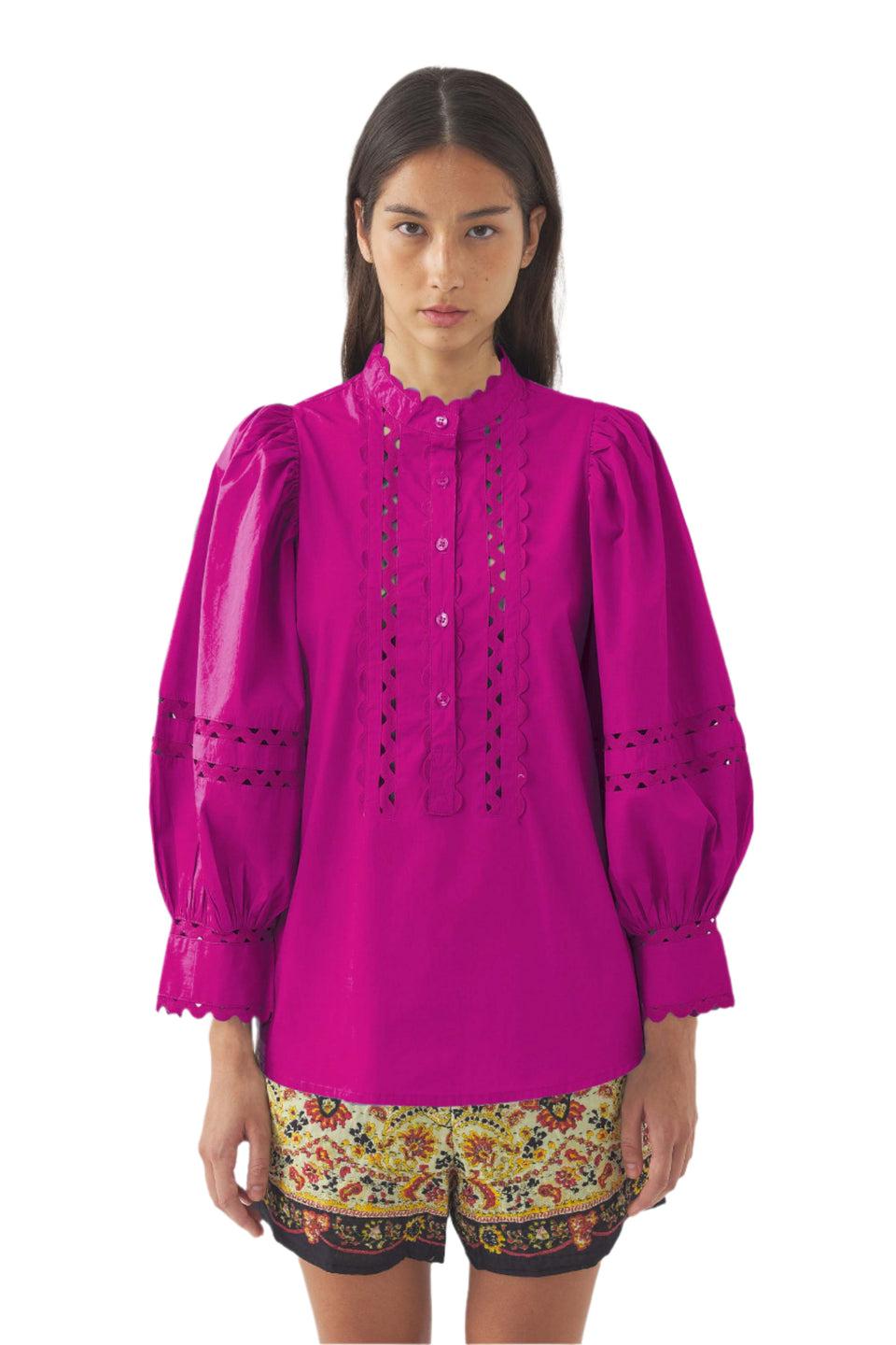 elaine turner Romie Magenta Blouse