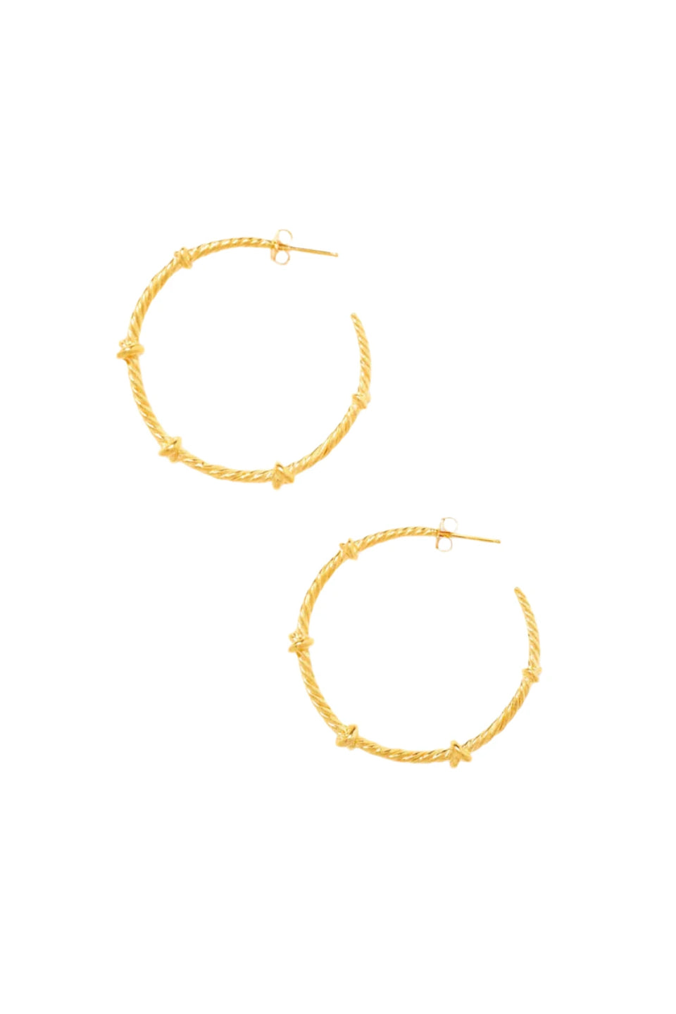 elaine turner Sailor Hoop Earrings- Gold