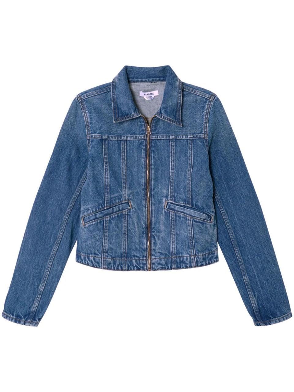 Elaine Turner Slim Zip Denim Jacket