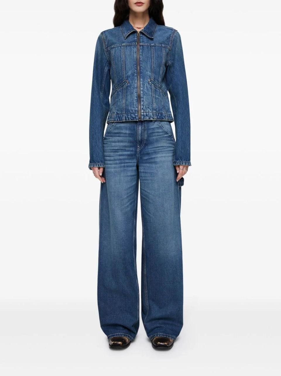 Elaine Turner Slim Zip Denim Jacket