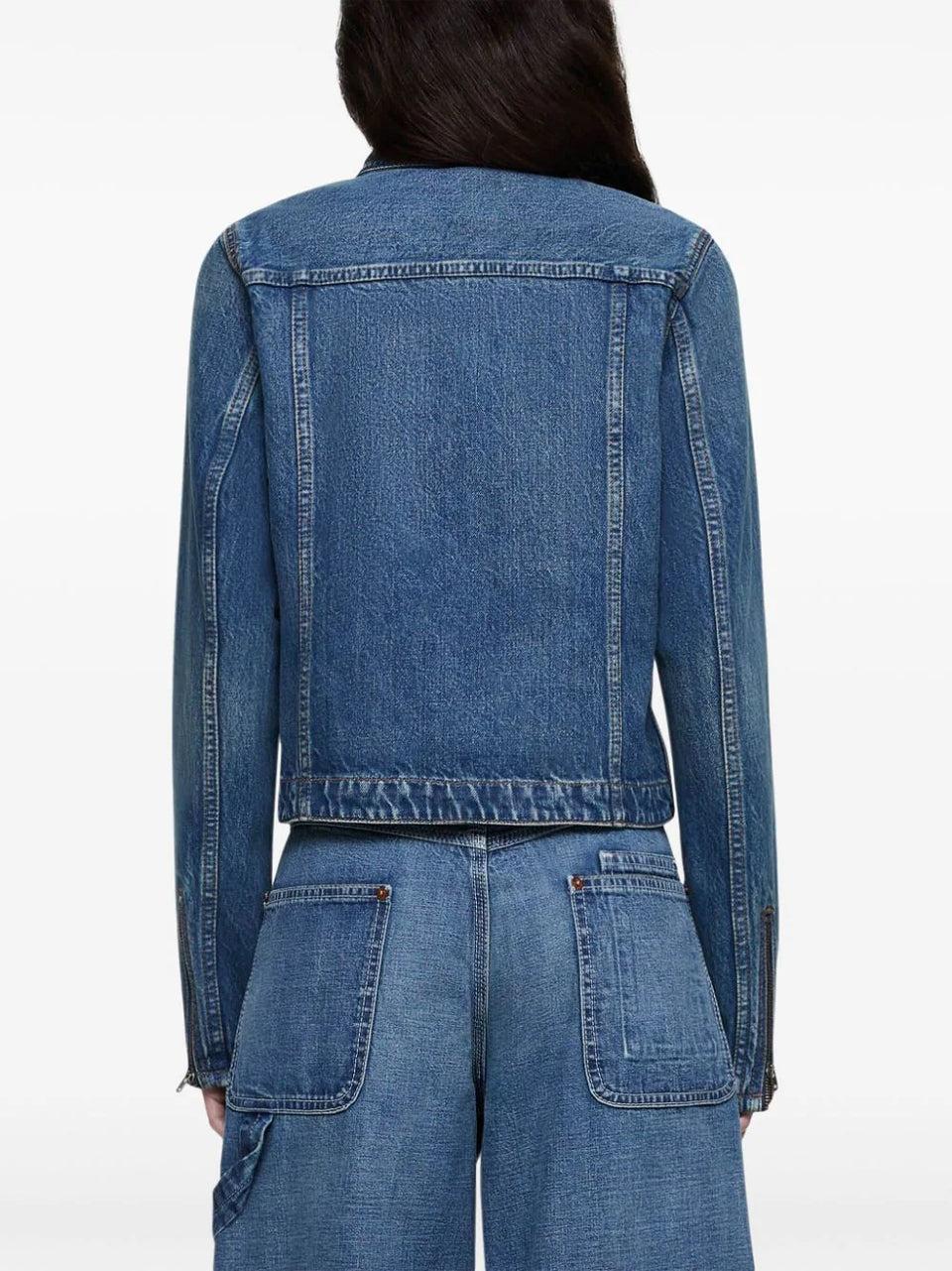 Elaine Turner Slim Zip Denim Jacket