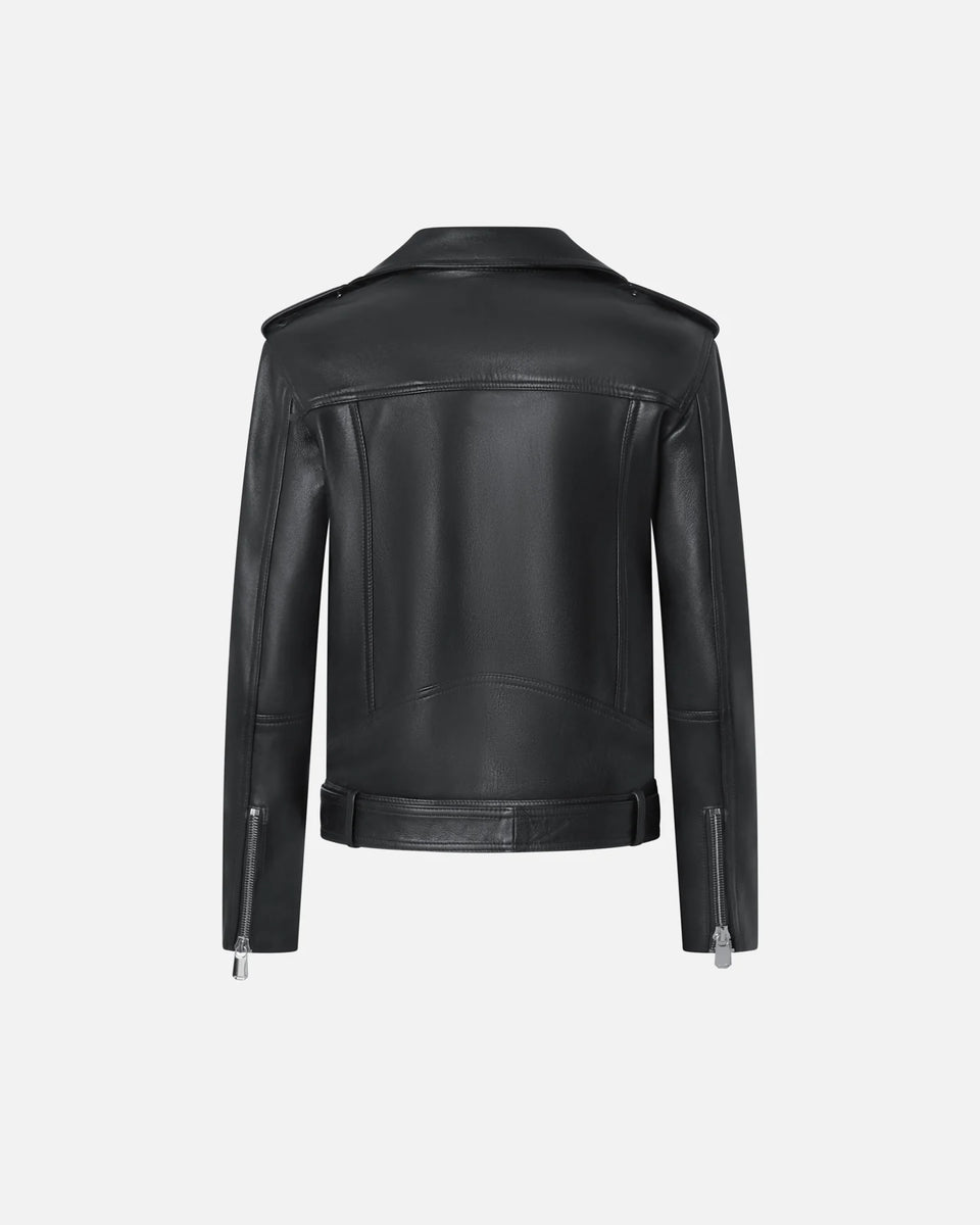 Elaine Turner Soft Napa Leather Biker Jacket
