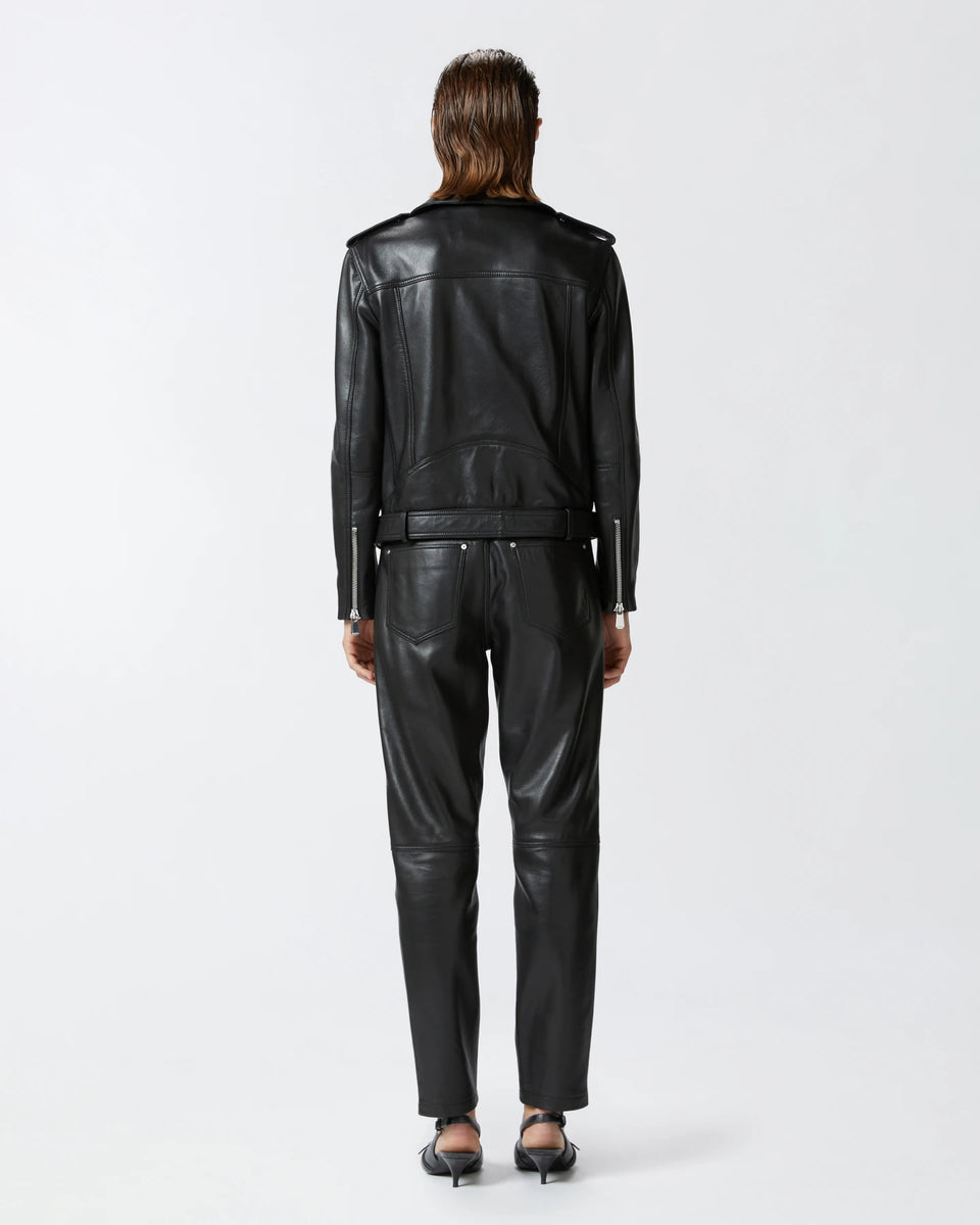 Elaine Turner Soft Napa Leather Biker Jacket