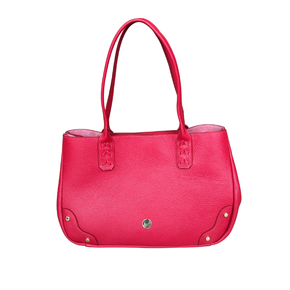 elaine turner Tammy Tote- Solid Red Pebble Leather