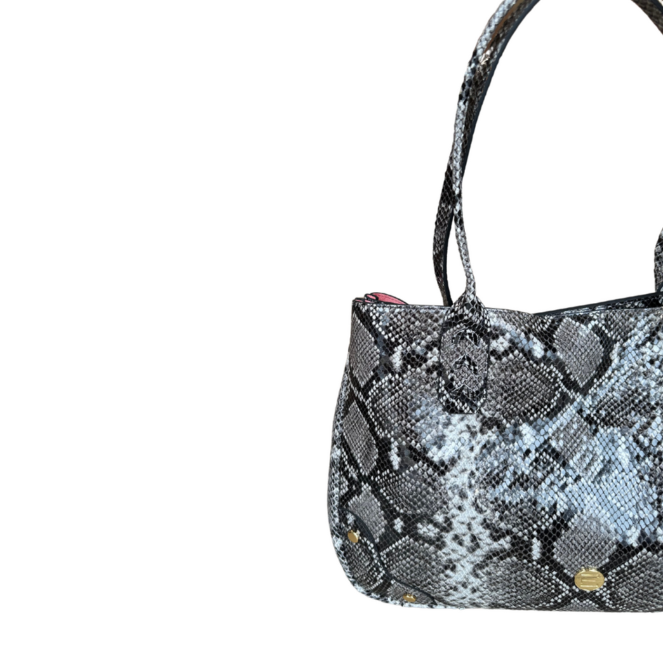 Elaine Turner Tammy Tote- Tonal Grey Python