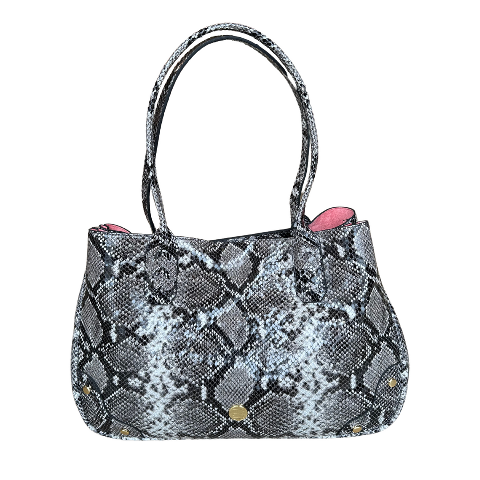 elaine turner Tammy Tote- Tonal Grey Python