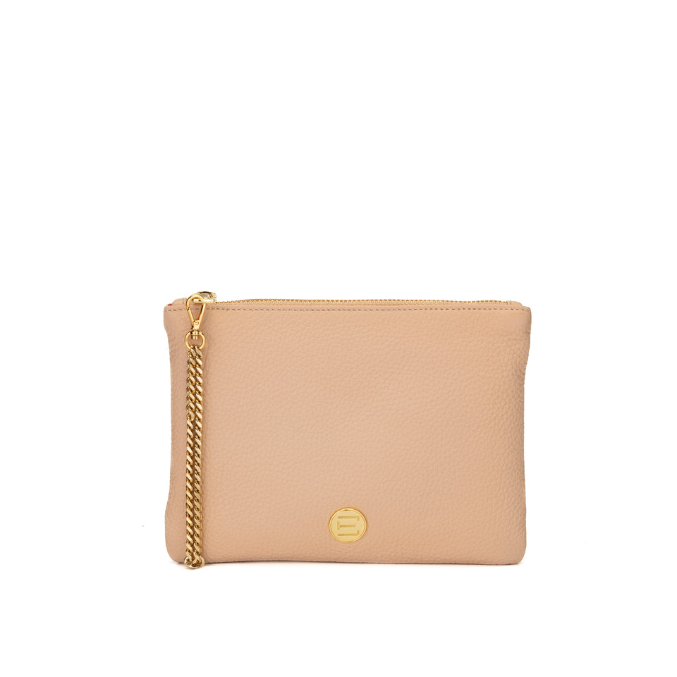 elaine turner The Gigi Zip Pouch - Nude Pebble