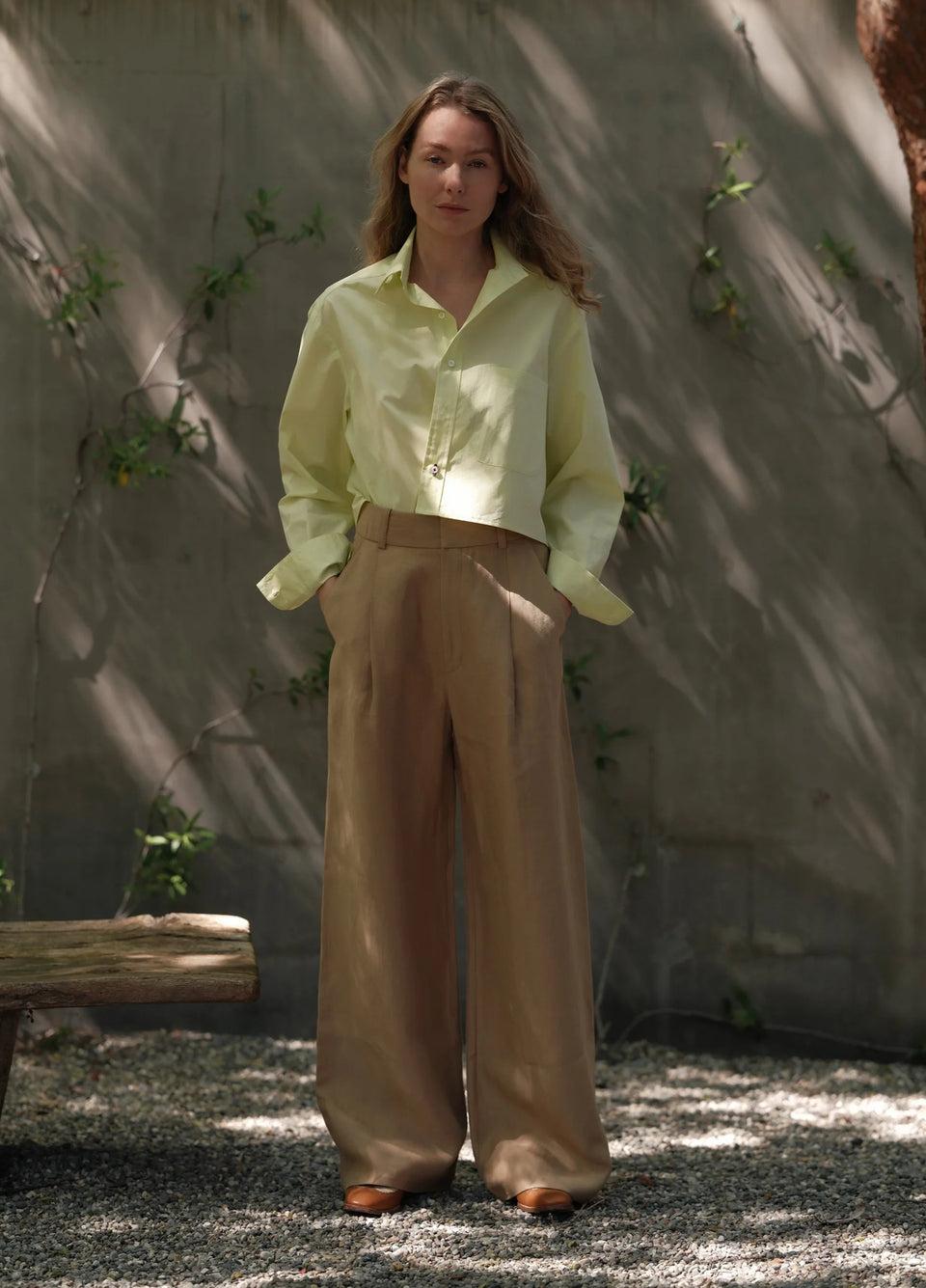 Elaine Turner The Shorty Shirt- Citron