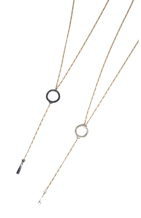 elaine turner Timeless Circle Lariat Necklace