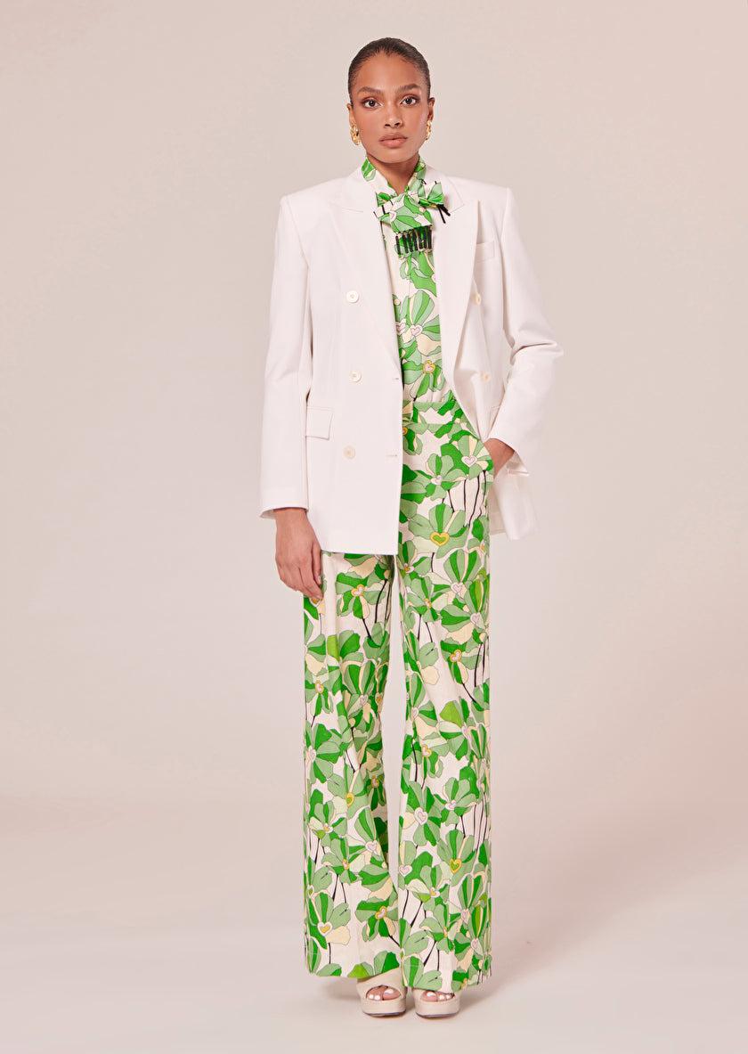 Elaine Turner Viola Off White Wool Blazer